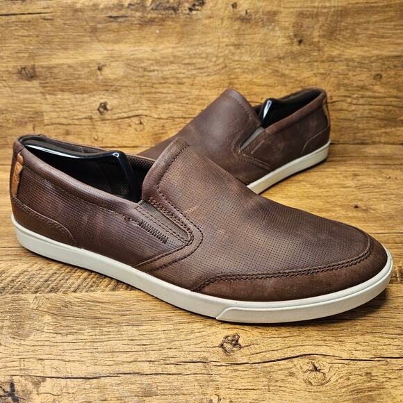 ECCO brown Soft 7 Leather Slip on casual sneaker shoes sz 10 main image 6